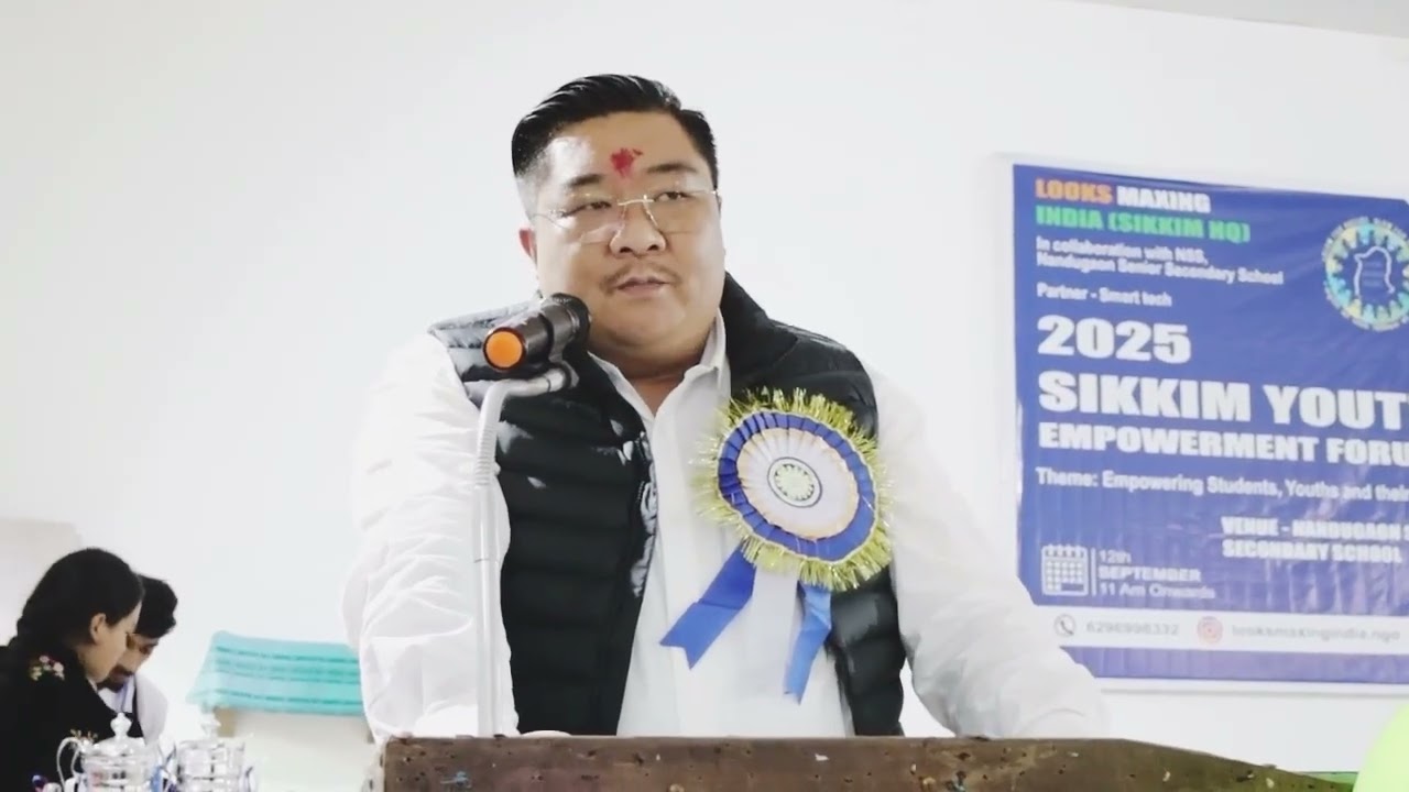 SIMFED Chairman Shri.Tenzing Dorjee Bhutia with Motivational Message at Namchi South Sikkim.