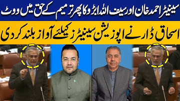 Senator Ahmed Khan & Saifullah Abro Vote for Amendments! | Ishaq Dar Raises Voice for Senators