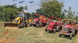 Jcb 3Dx Loading 4 Mahindra Tractor Tractor Loading Unloading Video