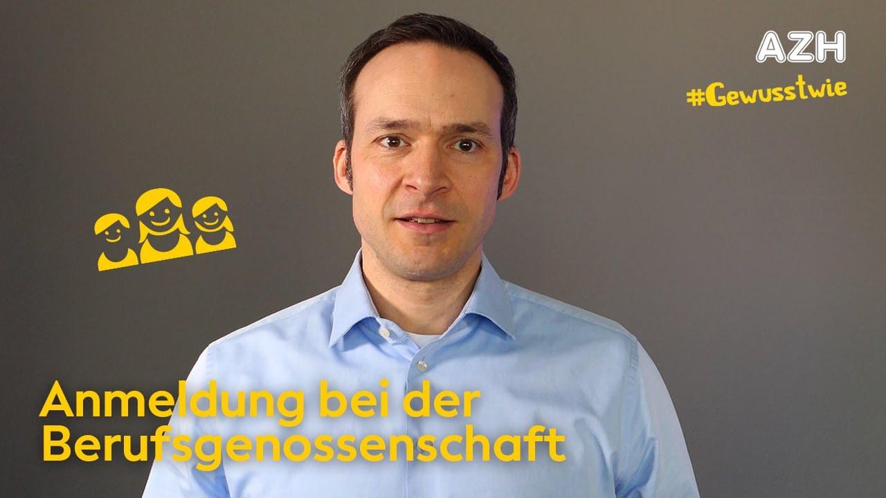 #gewusstwie: Anmeldung bei der Berufsgenossenschaft - YouTube