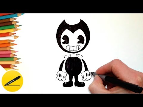 Видео: How to Draw Bendy (Bendy and the Ink Machine) - Как Нарисовать Бенди поэтапно