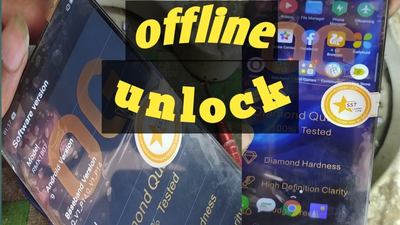 realme rmx1807,2 pro offline unlock  pin pattern  password