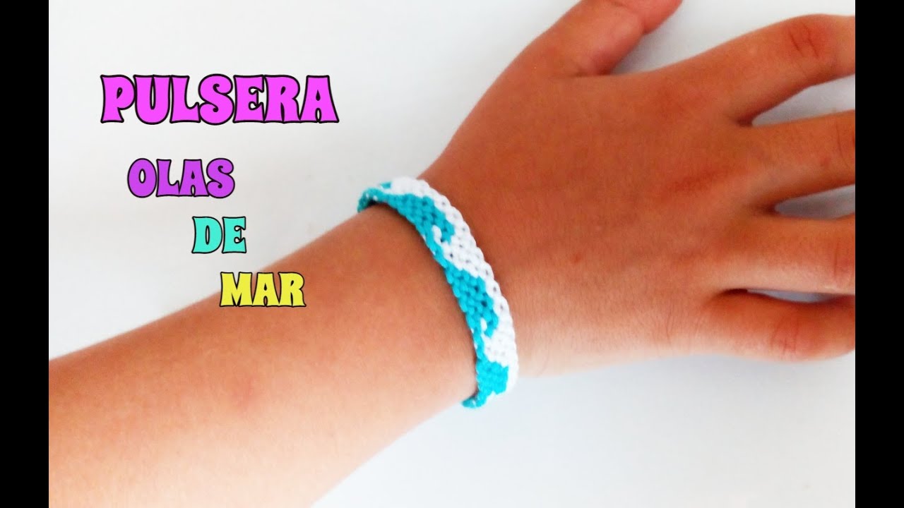 PULSERA HILO diseño OLAS DE paso a paso. - YouTube