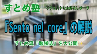 リクエストにお応えします。Sento nel core解説。すとめ流イタリア歌曲の勉強法。イタリア語の読み方。パパッとお話しようと思ったのに45分も話してしまった（笑）