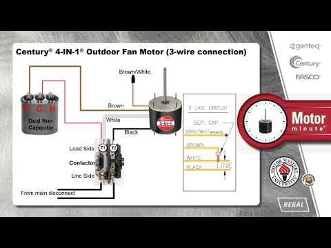 PSC 3 Wire Outdoor Fan Motor With a Universal Motor - YouTube