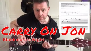 Easy Guitar Lesson - Carry On Jon - Blackmore’s Night (Guitar Tab) chords