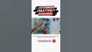 #shorts | Using stencils creatively in my painting