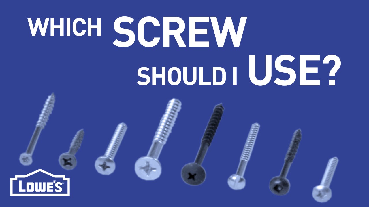 Which Screw Should I Use DIY Basics YouTube Which Screw Should I Use DIY Basics YouTube