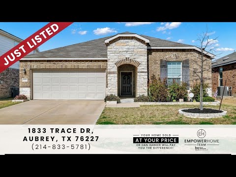 1833 Trace Drive, Aubrey, TX home video tour