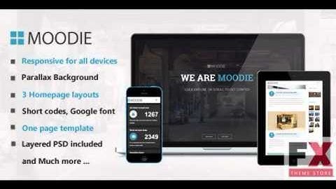 Preview Moodie - Parallax One Page HTML Template TForest
