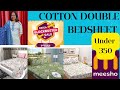 Huge Meesho Home Decor & Bedsheet Haul, Double Bed Cotton Elastic Fitted Bedsheet With Pillow Covers