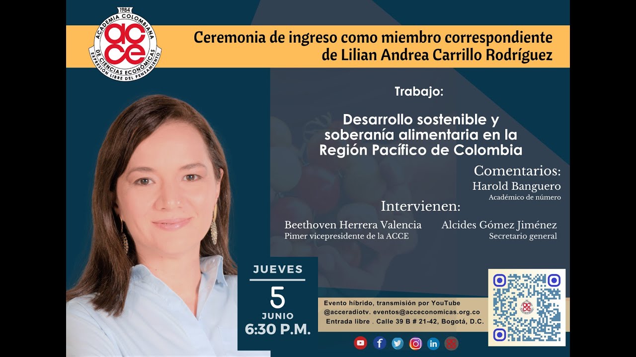 Ceremonia de ingreso como miembro correspondiente de Lilian Andrea Carrillo