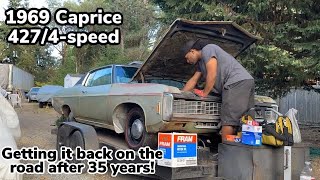 It runs like crap. Let’s change that! 1969 Caprice 427/4speed!