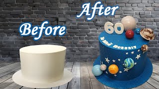 🎂 How To make GALAXY cake .Boys cakes.Cake.Birthday cake\Solar System Cake | Planets Cake