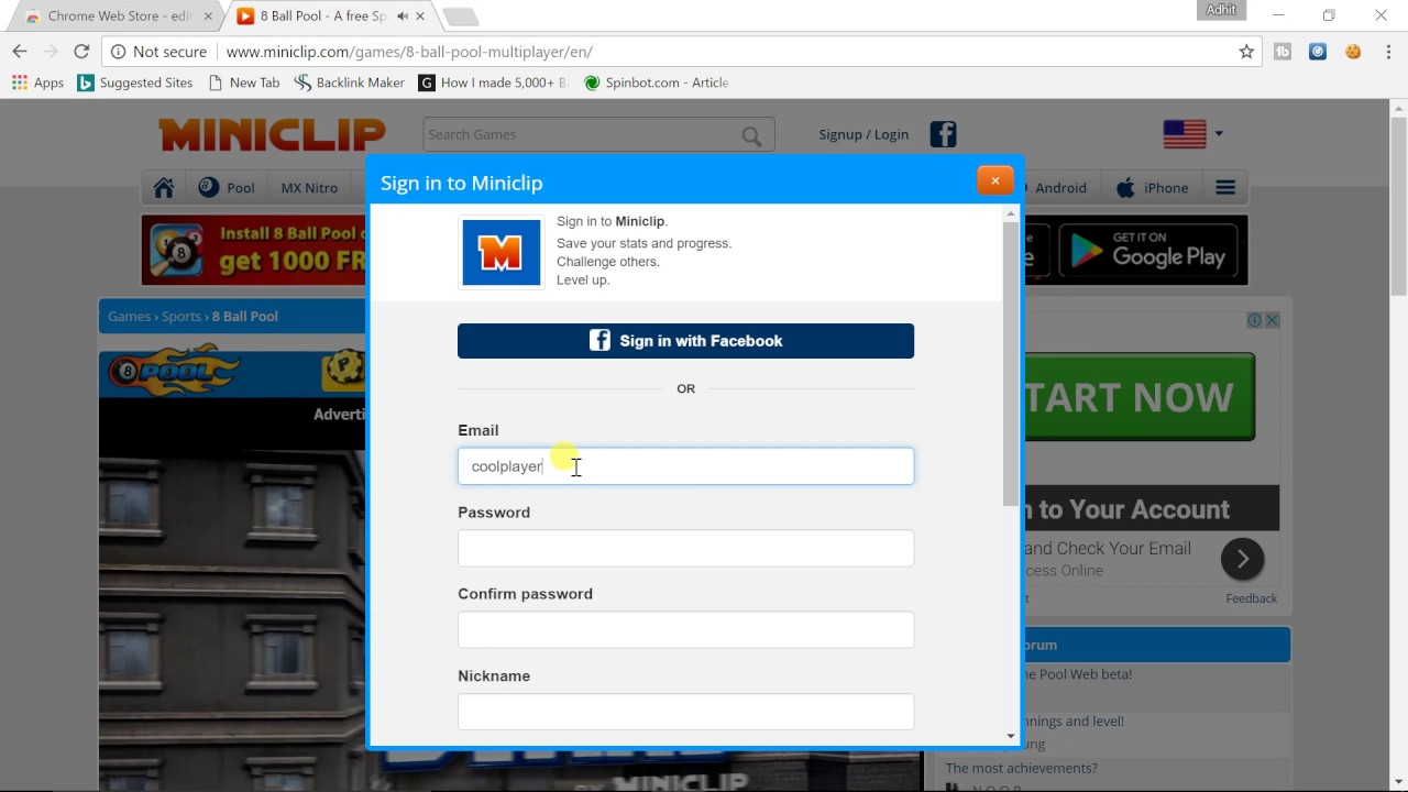 8 ball pool alone country trick 2017