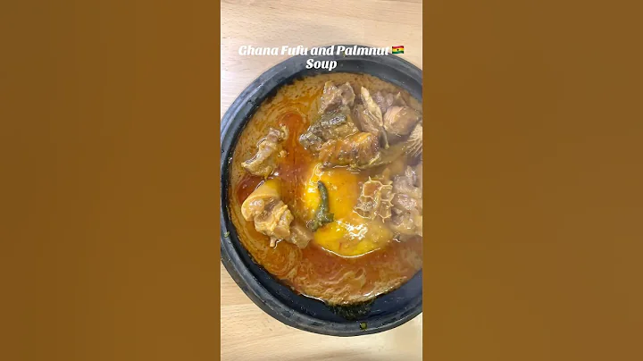 Palm nut Soup and Fufu#food #foodforfoodies #shortsfeed #cooking #shorts #Ghanaian Palmnut soup🇬🇭