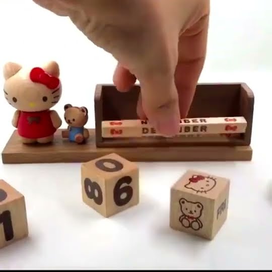 Hello Kitty Perpetual Calendar Wooden Block Daily Calendar YouTube hello-kitty-perpetual-calendar-wooden-block-daily-calendar-youtube