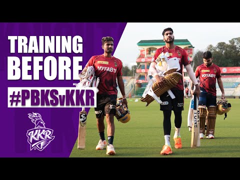 Knights training before #PBKSvKKR | #TATAIPL2023