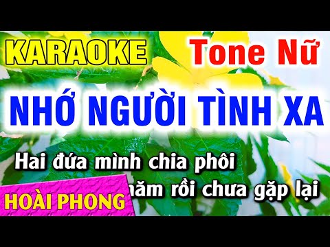 Karaoke Nhớ Người Tình Xa Tone Nữ Nhạc Sống Dể Hát | Hoài Phong Organ