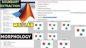 Boundary Extraction Using Morphology in MATLAB | Boundary Extraction | Morphology #matlab#morphology