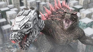Godzilla Evolved vs mechagodzilla
