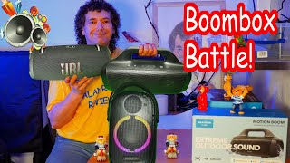 JBL Xtreme 3 vs Soundcore Motion Boom vs Rave Neo - Boombox Battle!
