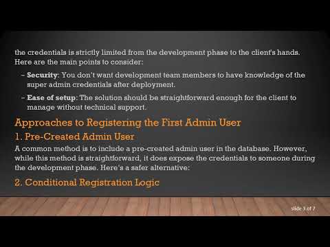 How to Successfully Register the First Admin User in Your Web Application