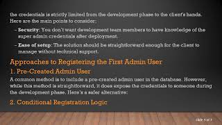 How to Successfully Register the First Admin User in Your Web Application