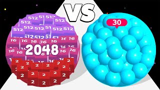 2048 CUBE RUNNER /vs BALL RACE ∞ ASMR Gameplay Android iOS • Satisfying Mobile Games screenshot 1