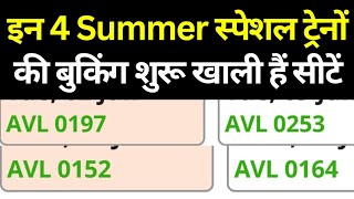 New Summer Special Trains Ticket Booking Started 2026 | Summer Special Train Ticket Booking 2026