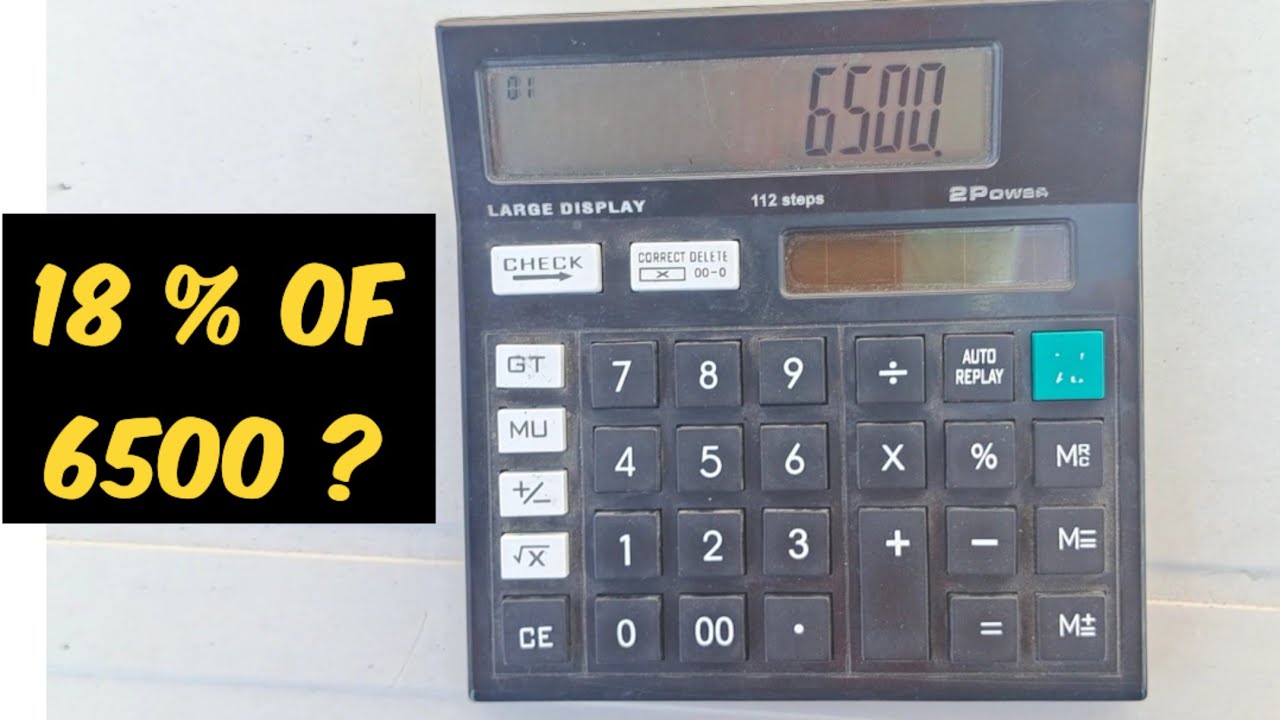 Percentage calculation on calculator youtube