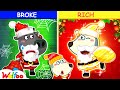 Rich Santa vs Broke Santa🎄 Merry Christmas 2023 | Wolfoo &amp; Funny Stories For Kids | Wolfoo Family