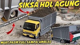 THE TIRES BLOWN AWAY FROM THE ROAD!!! MINIATURE RC HDL LOADS SAND UNTIL THE TRUNK IS FULL🔥