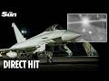 Moment RAF Typhoon fighter jet obliterates suspected Iranian drone
