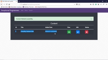 8 Displaying Data in Content Pae | PHP, Bootstrap & MySQL CRUD in Hindi/Urdu