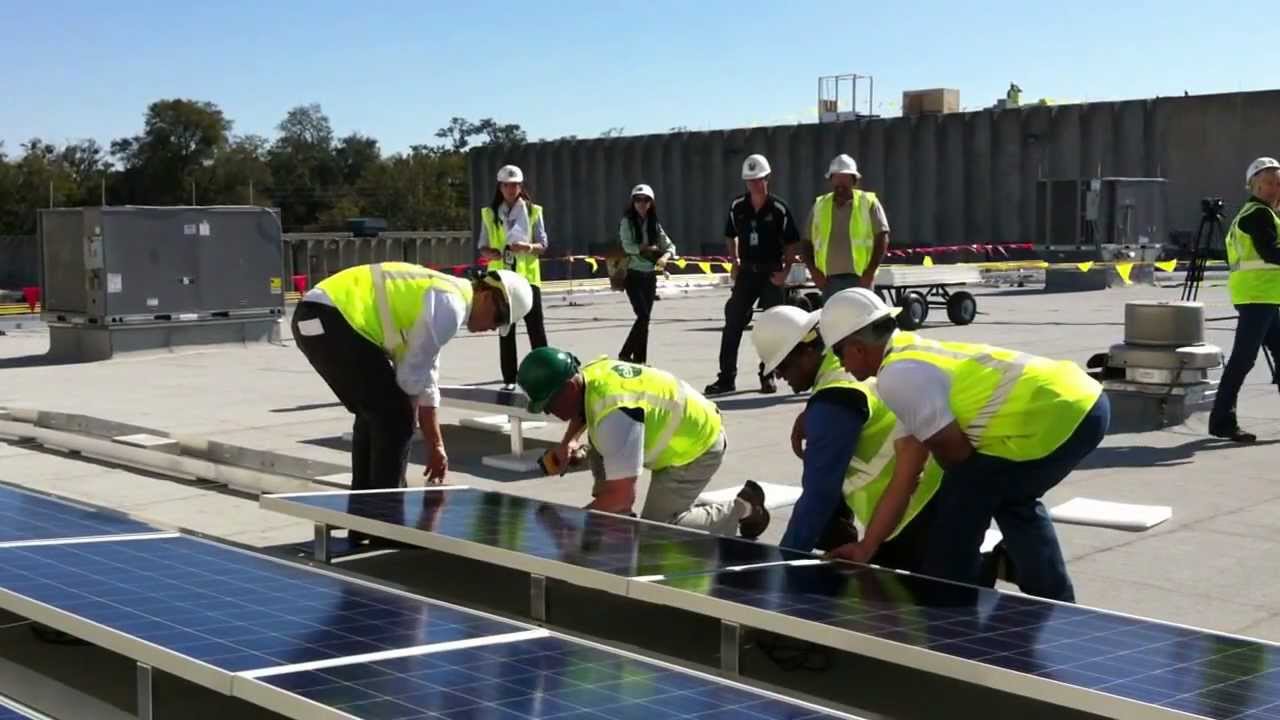 Orlando Mayor Buddy Dyer Installs Solar Panel for ESA Renewables YouTube