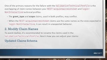 Resolving ValidationTechnicalProfile Issues in Azure AD B2C