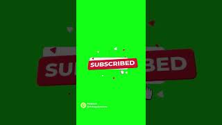 Youtube Animated Green screen Subscribe button with bell icon sound  tone#greenscreen
