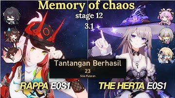 E0S1 Rappa w/lingsha super break & E0S1 The herta w/ serval carry | MOC Honkai star rail 3.1