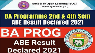 Du Sol BA PROG 2nd and 4th Semester Assignment result declare 2021| sol 2nd semester result declared