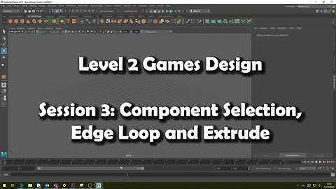 Maya 101 - Edge Loops and Extrusions