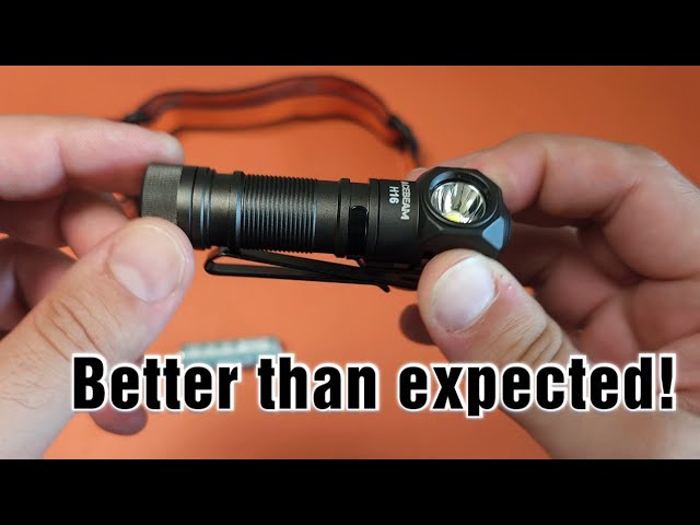 Acebeam H16 review Lightweight high CRI headlamp 14500 Nichia 519a 