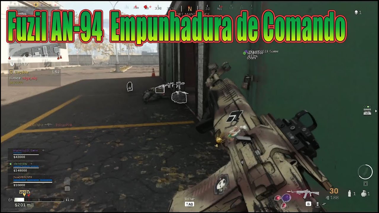 Call of Duty WARZONE Fuzil AK 47 Mira Refletora de Operador Fuzil AN 94 ...