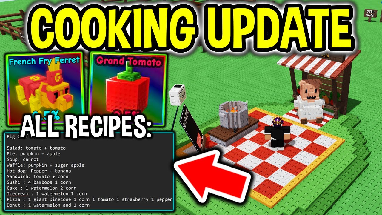 ALL BEST RECIPES in NEW COOKING UPDATE in Roblox Grow a Garden.. - YouTube