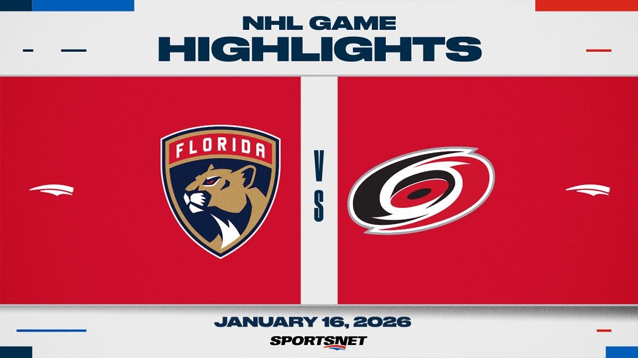 NHL Highlights | Panthers vs. Hurricanes - January 16, 2026