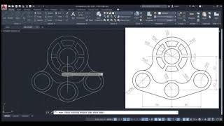 AutoCAD 2D Mechanical Drafting | Step by Step with Commands #autocad #mechanical #2d 