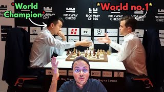 World Champion Ding Liren vs World no.1 Magnus Carlsen | Norway Chess 2024 Armageddon screenshot 2