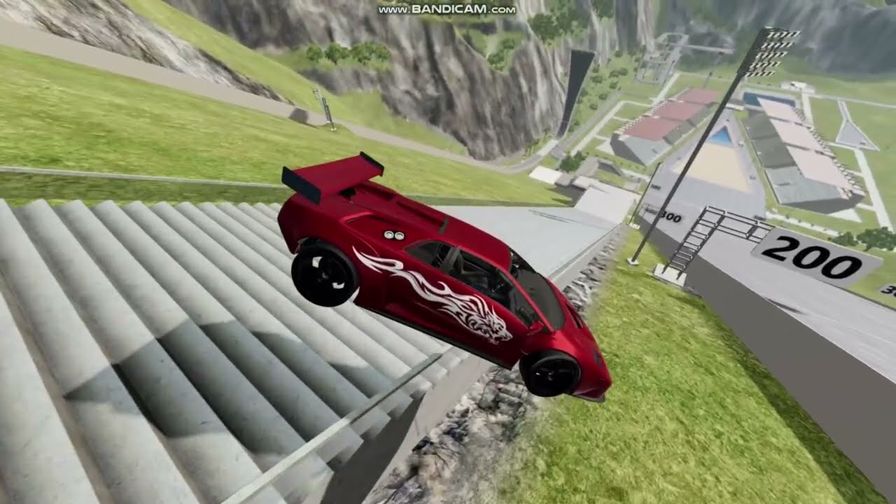 Beaming drive descent from the stairs