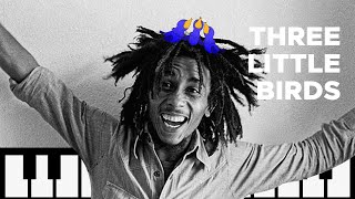 Video thumbnail of "Bob Marley -Three Little Birds ❤️💛💚 MELÓDICA 🎹 TUTORIAL con NOTAS 🐦🐦🐦"