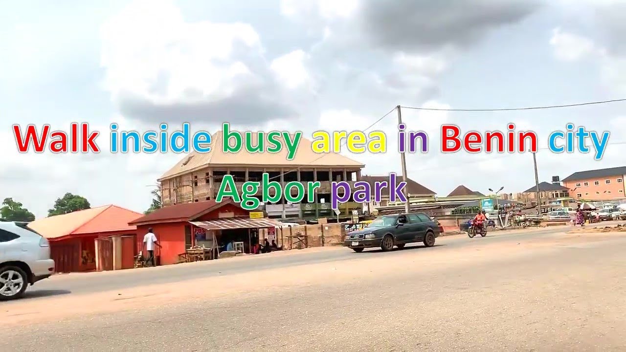 Walk inside AGBOR PARK   Benin city